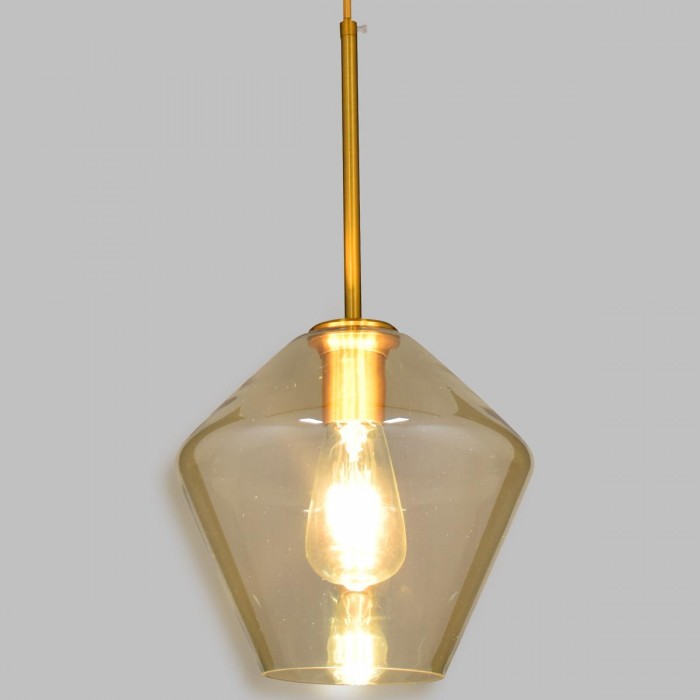 GloboStar® AMARIS 00869 Μοντέρνο Κρεμαστό Φωτιστικό Οροφής Μονόφωτο 1 x E27 Γυάλινο Φιμέ Μελί Φ22 x Υ22cm GloboStar® AMARIS 00869 Μοντέρνο Κρεμαστό Φωτιστικό Οροφής Μονόφωτο 1 x E27 Γυάλινο Φιμέ Μελί Φ22 x Υ22cm