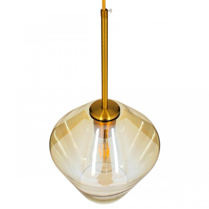 GloboStar® AMARIS 00869 Μοντέρνο Κρεμαστό Φωτιστικό Οροφής Μονόφωτο 1 x E27 Γυάλινο Φιμέ Μελί Φ22 x Υ22cm GloboStar® AMARIS 00869 Μοντέρνο Κρεμαστό Φωτιστικό Οροφής Μονόφωτο 1 x E27 Γυάλινο Φιμέ Μελί Φ22 x Υ22cm