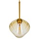 GloboStar® AMARIS 00869 Μοντέρνο Κρεμαστό Φωτιστικό Οροφής Μονόφωτο 1 x E27 Γυάλινο Φιμέ Μελί Φ22 x Υ22cm GloboStar® AMARIS 00869 Μοντέρνο Κρεμαστό Φωτιστικό Οροφής Μονόφωτο 1 x E27 Γυάλινο Φιμέ Μελί Φ22 x Υ22cm