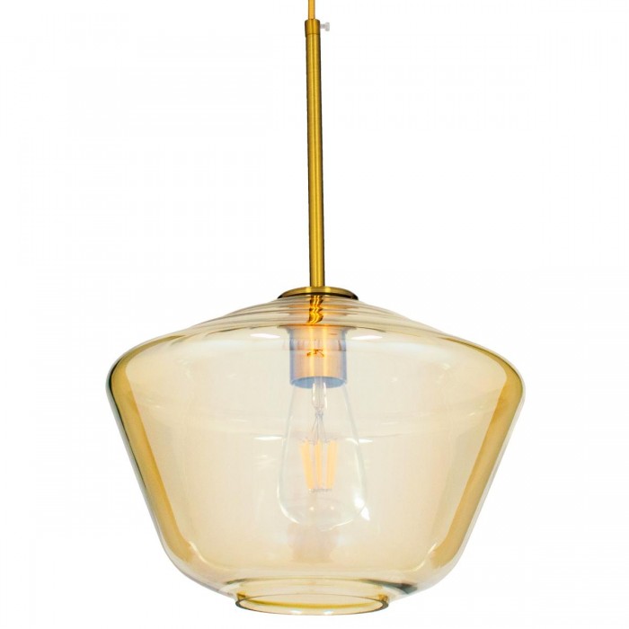 GloboStar® AMARIS 00870 Μοντέρνο Κρεμαστό Φωτιστικό Οροφής Μονόφωτο 1 x E27 Γυάλινο Φιμέ Μελί Φ30 x Υ22cm GloboStar® AMARIS 00870 Μοντέρνο Κρεμαστό Φωτιστικό Οροφής Μονόφωτο 1 x E27 Γυάλινο Φιμέ Μελί Φ30 x Υ22cm