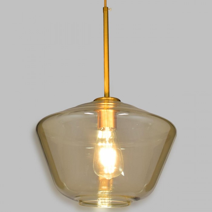 GloboStar® AMARIS 00870 Μοντέρνο Κρεμαστό Φωτιστικό Οροφής Μονόφωτο 1 x E27 Γυάλινο Φιμέ Μελί Φ30 x Υ22cm GloboStar® AMARIS 00870 Μοντέρνο Κρεμαστό Φωτιστικό Οροφής Μονόφωτο 1 x E27 Γυάλινο Φιμέ Μελί Φ30 x Υ22cm