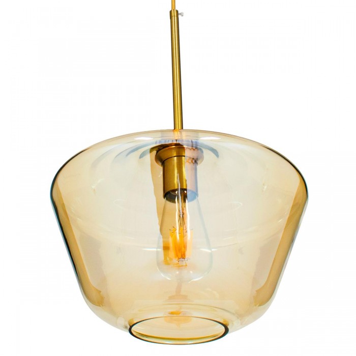 GloboStar® AMARIS 00870 Μοντέρνο Κρεμαστό Φωτιστικό Οροφής Μονόφωτο 1 x E27 Γυάλινο Φιμέ Μελί Φ30 x Υ22cm GloboStar® AMARIS 00870 Μοντέρνο Κρεμαστό Φωτιστικό Οροφής Μονόφωτο 1 x E27 Γυάλινο Φιμέ Μελί Φ30 x Υ22cm