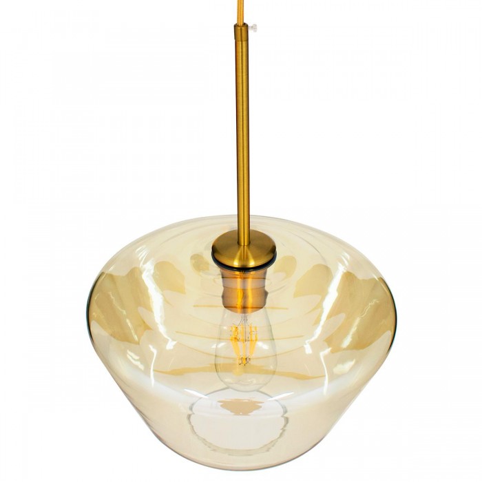 GloboStar® AMARIS 00870 Μοντέρνο Κρεμαστό Φωτιστικό Οροφής Μονόφωτο 1 x E27 Γυάλινο Φιμέ Μελί Φ30 x Υ22cm GloboStar® AMARIS 00870 Μοντέρνο Κρεμαστό Φωτιστικό Οροφής Μονόφωτο 1 x E27 Γυάλινο Φιμέ Μελί Φ30 x Υ22cm