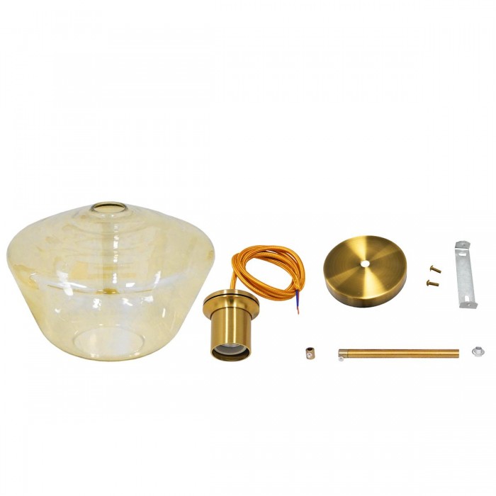GloboStar® AMARIS 00870 Μοντέρνο Κρεμαστό Φωτιστικό Οροφής Μονόφωτο 1 x E27 Γυάλινο Φιμέ Μελί Φ30 x Υ22cm GloboStar® AMARIS 00870 Μοντέρνο Κρεμαστό Φωτιστικό Οροφής Μονόφωτο 1 x E27 Γυάλινο Φιμέ Μελί Φ30 x Υ22cm