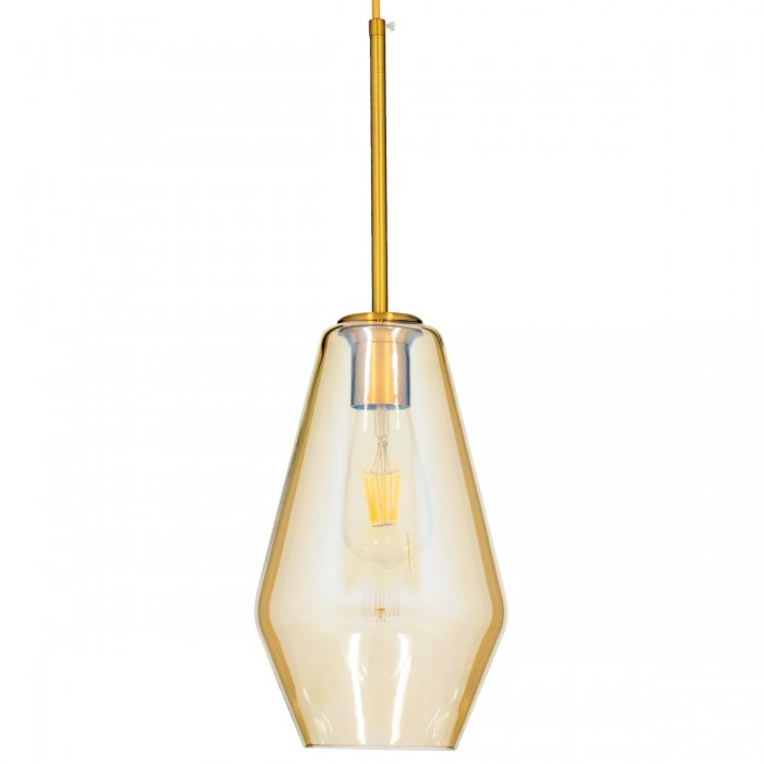 GloboStar® AMARIS 00871 Μοντέρνο Κρεμαστό Φωτιστικό Οροφής Μονόφωτο 1 x E27 Γυάλινο Φιμέ Μελί Φ17 x Υ30cm GloboStar® AMARIS 00871 Μοντέρνο Κρεμαστό Φωτιστικό Οροφής Μονόφωτο 1 x E27 Γυάλινο Φιμέ Μελί Φ17 x Υ30cm
