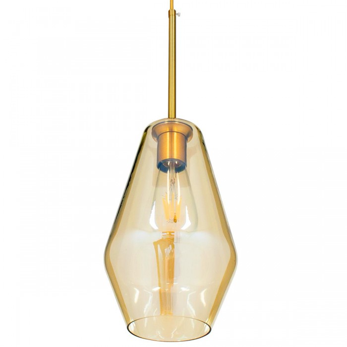 GloboStar® AMARIS 00871 Μοντέρνο Κρεμαστό Φωτιστικό Οροφής Μονόφωτο 1 x E27 Γυάλινο Φιμέ Μελί Φ17 x Υ30cm GloboStar® AMARIS 00871 Μοντέρνο Κρεμαστό Φωτιστικό Οροφής Μονόφωτο 1 x E27 Γυάλινο Φιμέ Μελί Φ17 x Υ30cm