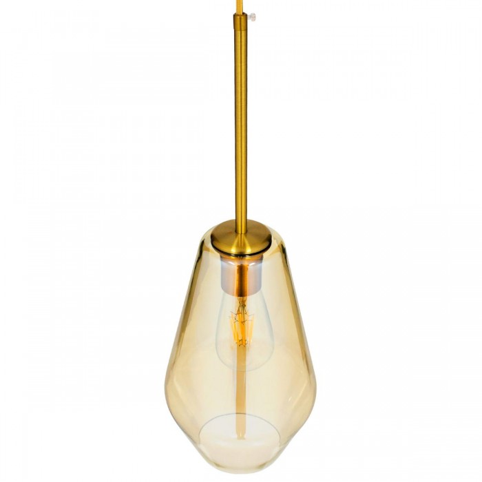 GloboStar® AMARIS 00871 Μοντέρνο Κρεμαστό Φωτιστικό Οροφής Μονόφωτο 1 x E27 Γυάλινο Φιμέ Μελί Φ17 x Υ30cm GloboStar® AMARIS 00871 Μοντέρνο Κρεμαστό Φωτιστικό Οροφής Μονόφωτο 1 x E27 Γυάλινο Φιμέ Μελί Φ17 x Υ30cm