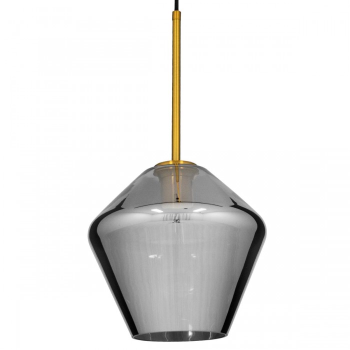 GloboStar® AMARIS 00872 Μοντέρνο Κρεμαστό Φωτιστικό Οροφής Μονόφωτο 1 x E27 Γυάλινο Φιμέ Νίκελ Φ22 x Υ22cm GloboStar® AMARIS 00872 Μοντέρνο Κρεμαστό Φωτιστικό Οροφής Μονόφωτο 1 x E27 Γυάλινο Φιμέ Νίκελ Φ22 x Υ22cm