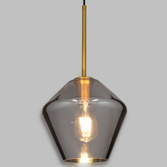 GloboStar® AMARIS 00872 Μοντέρνο Κρεμαστό Φωτιστικό Οροφής Μονόφωτο 1 x E27 Γυάλινο Φιμέ Νίκελ Φ22 x Υ22cm GloboStar® AMARIS 00872 Μοντέρνο Κρεμαστό Φωτιστικό Οροφής Μονόφωτο 1 x E27 Γυάλινο Φιμέ Νίκελ Φ22 x Υ22cm