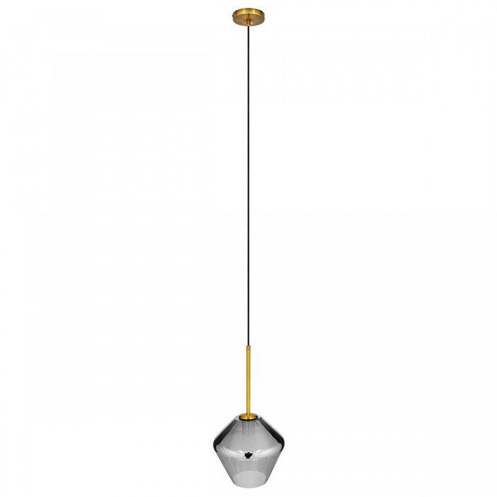 GloboStar® AMARIS 00872 Μοντέρνο Κρεμαστό Φωτιστικό Οροφής Μονόφωτο 1 x E27 Γυάλινο Φιμέ Νίκελ Φ22 x Υ22cm GloboStar® AMARIS 00872 Μοντέρνο Κρεμαστό Φωτιστικό Οροφής Μονόφωτο 1 x E27 Γυάλινο Φιμέ Νίκελ Φ22 x Υ22cm