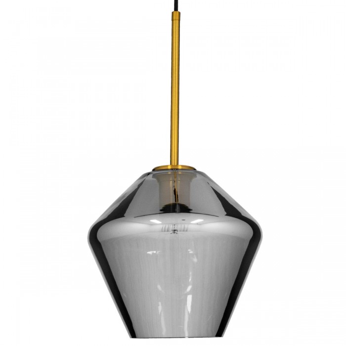 GloboStar® AMARIS 00872 Μοντέρνο Κρεμαστό Φωτιστικό Οροφής Μονόφωτο 1 x E27 Γυάλινο Φιμέ Νίκελ Φ22 x Υ22cm GloboStar® AMARIS 00872 Μοντέρνο Κρεμαστό Φωτιστικό Οροφής Μονόφωτο 1 x E27 Γυάλινο Φιμέ Νίκελ Φ22 x Υ22cm