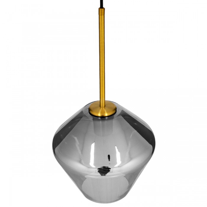 GloboStar® AMARIS 00872 Μοντέρνο Κρεμαστό Φωτιστικό Οροφής Μονόφωτο 1 x E27 Γυάλινο Φιμέ Νίκελ Φ22 x Υ22cm GloboStar® AMARIS 00872 Μοντέρνο Κρεμαστό Φωτιστικό Οροφής Μονόφωτο 1 x E27 Γυάλινο Φιμέ Νίκελ Φ22 x Υ22cm