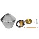 GloboStar® AMARIS 00872 Μοντέρνο Κρεμαστό Φωτιστικό Οροφής Μονόφωτο 1 x E27 Γυάλινο Φιμέ Νίκελ Φ22 x Υ22cm GloboStar® AMARIS 00872 Μοντέρνο Κρεμαστό Φωτιστικό Οροφής Μονόφωτο 1 x E27 Γυάλινο Φιμέ Νίκελ Φ22 x Υ22cm