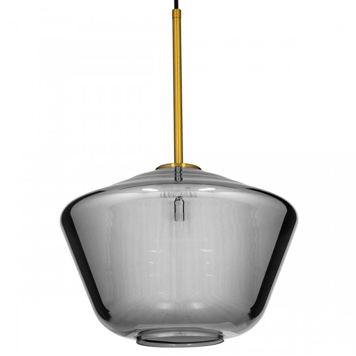 GloboStar® AMARIS 00873 Μοντέρνο Κρεμαστό Φωτιστικό Οροφής Μονόφωτο 1 x E27 Γυάλινο Φιμέ Νίκελ Φ30 x Υ22cm GloboStar® AMARIS 00873 Μοντέρνο Κρεμαστό Φωτιστικό Οροφής Μονόφωτο 1 x E27 Γυάλινο Φιμέ Νίκελ Φ30 x Υ22cm