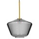 GloboStar® AMARIS 00873 Μοντέρνο Κρεμαστό Φωτιστικό Οροφής Μονόφωτο 1 x E27 Γυάλινο Φιμέ Νίκελ Φ30 x Υ22cm GloboStar® AMARIS 00873 Μοντέρνο Κρεμαστό Φωτιστικό Οροφής Μονόφωτο 1 x E27 Γυάλινο Φιμέ Νίκελ Φ30 x Υ22cm
