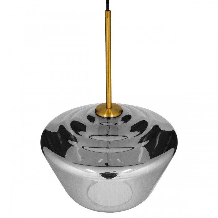 GloboStar® AMARIS 00873 Μοντέρνο Κρεμαστό Φωτιστικό Οροφής Μονόφωτο 1 x E27 Γυάλινο Φιμέ Νίκελ Φ30 x Υ22cm GloboStar® AMARIS 00873 Μοντέρνο Κρεμαστό Φωτιστικό Οροφής Μονόφωτο 1 x E27 Γυάλινο Φιμέ Νίκελ Φ30 x Υ22cm