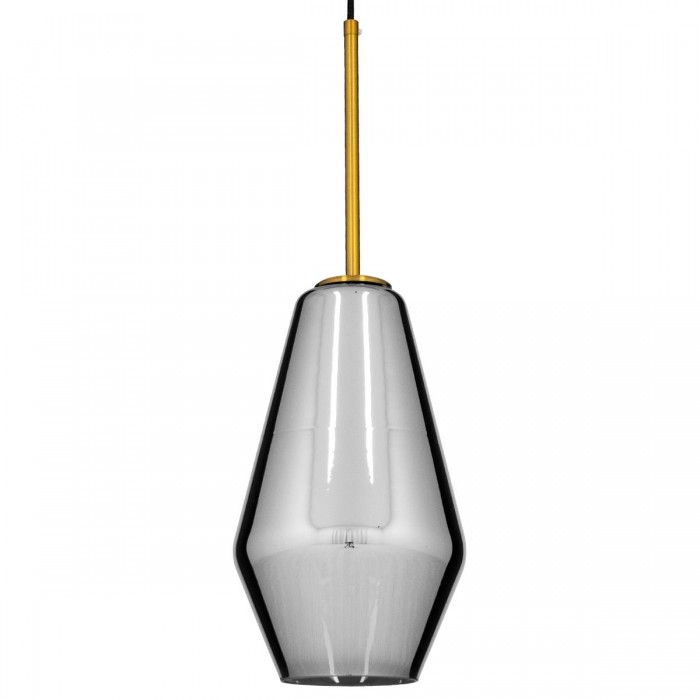 GloboStar® AMARIS 00874 Μοντέρνο Κρεμαστό Φωτιστικό Οροφής Μονόφωτο 1 x E27 Γυάλινο Φιμέ Νίκελ Φ17 x Υ30cm GloboStar® AMARIS 00874 Μοντέρνο Κρεμαστό Φωτιστικό Οροφής Μονόφωτο 1 x E27 Γυάλινο Φιμέ Νίκελ Φ17 x Υ30cm