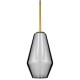 GloboStar® AMARIS 00874 Μοντέρνο Κρεμαστό Φωτιστικό Οροφής Μονόφωτο 1 x E27 Γυάλινο Φιμέ Νίκελ Φ17 x Υ30cm GloboStar® AMARIS 00874 Μοντέρνο Κρεμαστό Φωτιστικό Οροφής Μονόφωτο 1 x E27 Γυάλινο Φιμέ Νίκελ Φ17 x Υ30cm