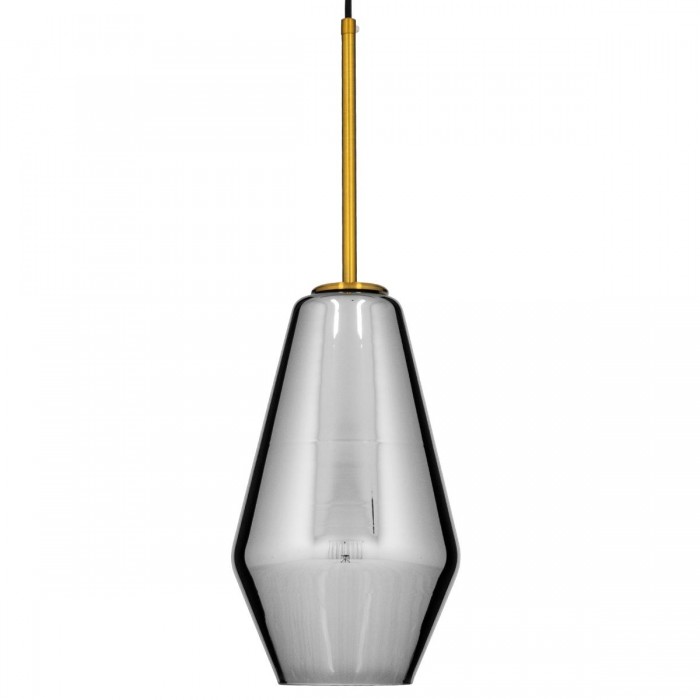 GloboStar® AMARIS 00874 Μοντέρνο Κρεμαστό Φωτιστικό Οροφής Μονόφωτο 1 x E27 Γυάλινο Φιμέ Νίκελ Φ17 x Υ30cm GloboStar® AMARIS 00874 Μοντέρνο Κρεμαστό Φωτιστικό Οροφής Μονόφωτο 1 x E27 Γυάλινο Φιμέ Νίκελ Φ17 x Υ30cm