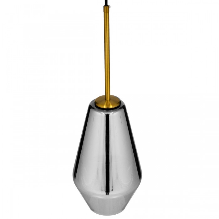 GloboStar® AMARIS 00874 Μοντέρνο Κρεμαστό Φωτιστικό Οροφής Μονόφωτο 1 x E27 Γυάλινο Φιμέ Νίκελ Φ17 x Υ30cm GloboStar® AMARIS 00874 Μοντέρνο Κρεμαστό Φωτιστικό Οροφής Μονόφωτο 1 x E27 Γυάλινο Φιμέ Νίκελ Φ17 x Υ30cm