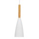 GloboStar® DILLON 00876 Μοντέρνο Κρεμαστό Φωτιστικό Οροφής Μονόφωτο 1 x E27 Λευκό Μεταλλικό Καμπάνα Φ11 x Υ36cm
