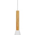 GloboStar® DILLON 00876 Μοντέρνο Κρεμαστό Φωτιστικό Οροφής Μονόφωτο 1 x E27 Λευκό Μεταλλικό Καμπάνα Φ11 x Υ36cm
