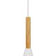 GloboStar® DILLON 00876 Μοντέρνο Κρεμαστό Φωτιστικό Οροφής Μονόφωτο 1 x E27 Λευκό Μεταλλικό Καμπάνα Φ11 x Υ36cm