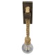 GloboStar® VANITY 00878 Vintage Φωτιστικό Τοίχου Απλίκα Μονόφωτο Καφέ Σκούρο Ξύλινο με Σχοινί Μ7 x Π15 x Υ30cm GloboStar® VANITY 00878 Vintage Φωτιστικό Τοίχου Απλίκα Μονόφωτο Καφέ Σκούρο Ξύλινο με Σχοινί Μ7 x Π15 x Υ30cm