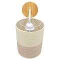 GloboStar® OASIS 00884 Μοντέρνο Φωτιστικό Τοίχου Απλίκα Μονόφωτο Μεταλλικό Μπεζ με Ξύλο Μ24 x Π18 x Υ32cm