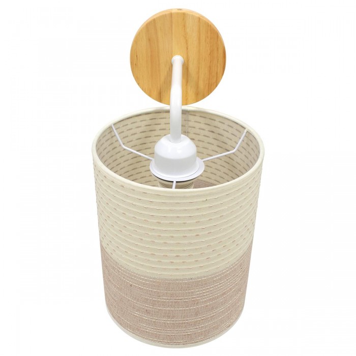 GloboStar® OASIS 00884 Μοντέρνο Φωτιστικό Τοίχου Απλίκα Μονόφωτο Μεταλλικό Μπεζ με Ξύλο Μ24 x Π18 x Υ32cm GloboStar® OASIS 00884 Μοντέρνο Φωτιστικό Τοίχου Απλίκα Μονόφωτο Μεταλλικό Μπεζ με Ξύλο Μ24 x Π18 x Υ32cm