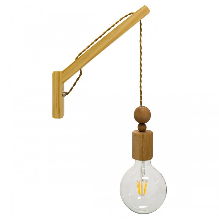 GloboStar® NOVO 00885 Vintage Φωτιστικό Τοίχου Απλίκα Μονόφωτο Μπεζ Ξύλινο με Σχοινί Μ7 x Π27 x Υ29-65cm GloboStar® NOVO 00885 Vintage Φωτιστικό Τοίχου Απλίκα Μονόφωτο Μπεζ Ξύλινο με Σχοινί Μ7 x Π27 x Υ29-65cm