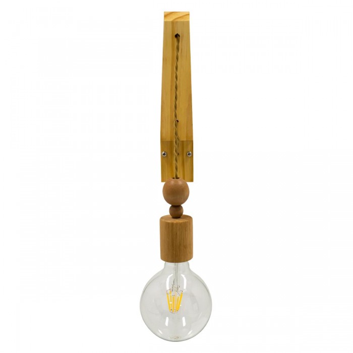 GloboStar® NOVO 00885 Vintage Φωτιστικό Τοίχου Απλίκα Μονόφωτο Μπεζ Ξύλινο με Σχοινί Μ7 x Π27 x Υ29-65cm GloboStar® NOVO 00885 Vintage Φωτιστικό Τοίχου Απλίκα Μονόφωτο Μπεζ Ξύλινο με Σχοινί Μ7 x Π27 x Υ29-65cm