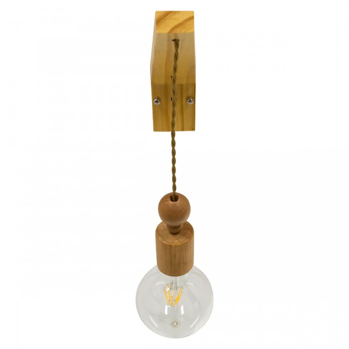 GloboStar® NOVO 00885 Vintage Φωτιστικό Τοίχου Απλίκα Μονόφωτο Μπεζ Ξύλινο με Σχοινί Μ7 x Π27 x Υ29-65cm GloboStar® NOVO 00885 Vintage Φωτιστικό Τοίχου Απλίκα Μονόφωτο Μπεζ Ξύλινο με Σχοινί Μ7 x Π27 x Υ29-65cm