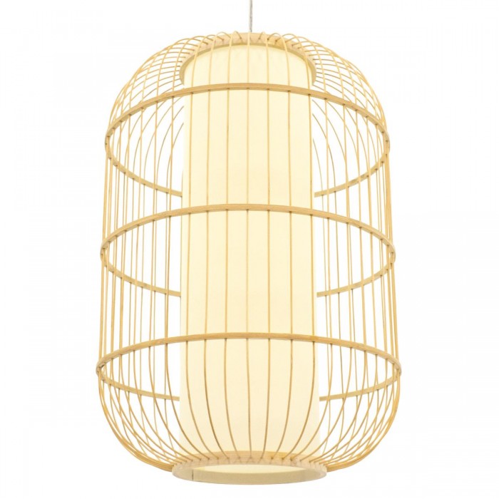 GloboStar® DE PARIS 00891 Vintage Κρεμαστό Φωτιστικό Οροφής Μονόφωτο 1 x E27 Καφέ Ξύλινο Μπαμπού Φ40 x Υ60cm GloboStar® DE PARIS 00891 Vintage Κρεμαστό Φωτιστικό Οροφής Μονόφωτο 1 x E27 Καφέ Ξύλινο Μπαμπού Φ40 x Υ60cm