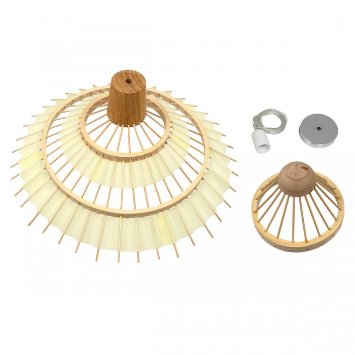 GloboStar® VENTALIA 00897 Vintage Κρεμαστό Φωτιστικό Οροφής Μονόφωτο 1 x E27 Μπεζ Ξύλινο Μπαμπού Φ40 x Y22cm GloboStar® VENTALIA 00897 Vintage Κρεμαστό Φωτιστικό Οροφής Μονόφωτο 1 x E27 Μπεζ Ξύλινο Μπαμπού Φ40 x Y22cm