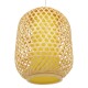 GloboStar® MAURITIUS 00899 Vintage Κρεμαστό Φωτιστικό Οροφής Μονόφωτο 1 x E27 Καφέ Ξύλινο Μπαμπού Φ30 x Υ40cm