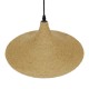 GloboStar® SHANGHAI ROPE 00917 Μοντέρνο Κρεμαστό Φωτιστικό Οροφής Μονόφωτο 1 x E27 με Μπεζ Σχοινί Καμπάνα Φ37 x Υ20cm