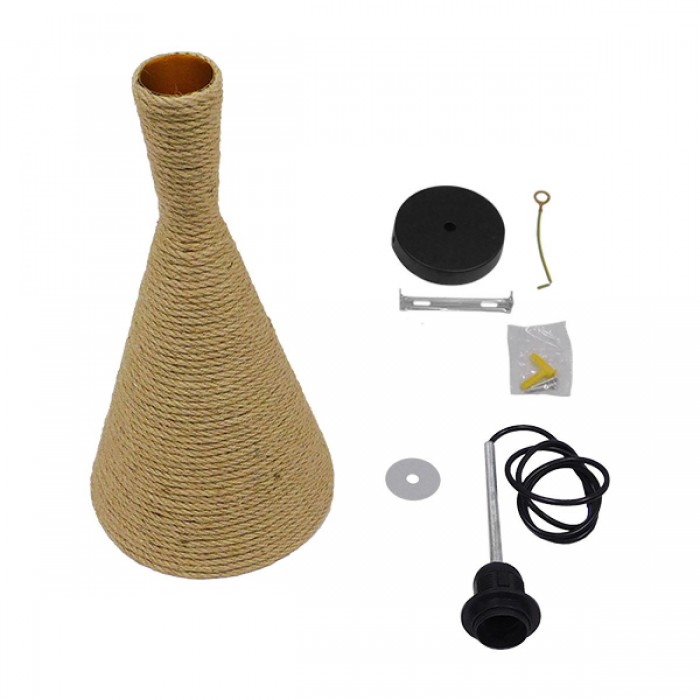 GloboStar® SHANGHAI ROPE 00918 Μοντέρνο Κρεμαστό Φωτιστικό Οροφής Μονόφωτο 1 x E27 με Μπεζ Σχοινί Καμπάνα Φ20 x Υ39cm GloboStar® SHANGHAI ROPE 00918 Μοντέρνο Κρεμαστό Φωτιστικό Οροφής Μονόφωτο 1 x E27 με Μπεζ Σχοινί Καμπάνα Φ20 x Υ39cm