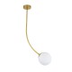 GloboStar® DRIZZLE 00921 Μοντέρνο Φωτιστικό Οροφής Μονόφωτο Χρυσό 100cm με Λευκό Ματ Γυαλί Φ15 x Y100cm GloboStar® DRIZZLE 00921 Μοντέρνο Φωτιστικό Οροφής Μονόφωτο Χρυσό 100cm με Λευκό Ματ Γυαλί Φ15 x Y100cm