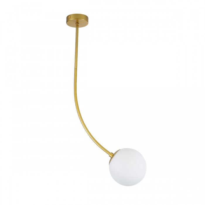 GloboStar® DRIZZLE 00921 Μοντέρνο Φωτιστικό Οροφής Μονόφωτο Χρυσό 100cm με Λευκό Ματ Γυαλί Φ15 x Y100cm GloboStar® DRIZZLE 00921 Μοντέρνο Φωτιστικό Οροφής Μονόφωτο Χρυσό 100cm με Λευκό Ματ Γυαλί Φ15 x Y100cm