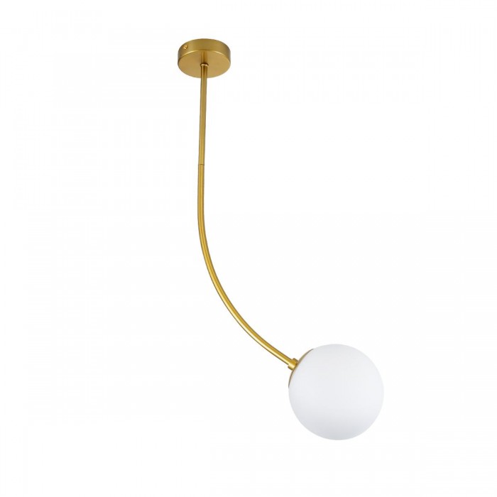 GloboStar® DRIZZLE 00921 Μοντέρνο Φωτιστικό Οροφής Μονόφωτο Χρυσό 100cm με Λευκό Ματ Γυαλί Φ15 x Y100cm GloboStar® DRIZZLE 00921 Μοντέρνο Φωτιστικό Οροφής Μονόφωτο Χρυσό 100cm με Λευκό Ματ Γυαλί Φ15 x Y100cm