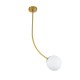 GloboStar® DRIZZLE 00921 Μοντέρνο Φωτιστικό Οροφής Μονόφωτο Χρυσό 100cm με Λευκό Ματ Γυαλί Φ15 x Y100cm GloboStar® DRIZZLE 00921 Μοντέρνο Φωτιστικό Οροφής Μονόφωτο Χρυσό 100cm με Λευκό Ματ Γυαλί Φ15 x Y100cm