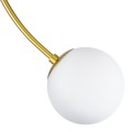GloboStar® DRIZZLE 00922 Μοντέρνο Φωτιστικό Οροφής Μονόφωτο Χρυσό 70cm με Λευκό Ματ Γυαλί Φ15 x Y70cm