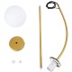 GloboStar® DRIZZLE 00922 Μοντέρνο Φωτιστικό Οροφής Μονόφωτο Χρυσό 70cm με Λευκό Ματ Γυαλί Φ15 x Y70cm GloboStar® DRIZZLE 00922 Μοντέρνο Φωτιστικό Οροφής Μονόφωτο Χρυσό 70cm με Λευκό Ματ Γυαλί Φ15 x Y70cm