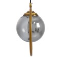 GloboStar® VIENNA 00923 Μοντέρνο Επιτοίχιο Φωτιστικό Απλίκα Μονόφωτο 1 x E27 IP20 Χρυσό Μέταλλο με Ασημί Γυαλί - Μ25 x Π23 x Υ27cm