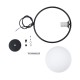 GloboStar® MADRID 00931 Μοντέρνο Κρεμαστό Φωτιστικό Οροφής Μονόφωτο 1 x E27 Μαύρο Μεταλλικό Γυάλινο Μπάλα Μ30 x Π20 x Υ30cm GloboStar® MADRID 00931 Μοντέρνο Κρεμαστό Φωτιστικό Οροφής Μονόφωτο 1 x E27 Μαύρο Μεταλλικό Γυάλινο Μπάλα Μ30 x Π20 x Υ30cm