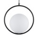 GloboStar® MADRID 00931 Μοντέρνο Κρεμαστό Φωτιστικό Οροφής Μονόφωτο 1 x E27 Μαύρο Μεταλλικό Γυάλινο Μπάλα Μ30 x Π20 x Υ30cm GloboStar® MADRID 00931 Μοντέρνο Κρεμαστό Φωτιστικό Οροφής Μονόφωτο 1 x E27 Μαύρο Μεταλλικό Γυάλινο Μπάλα Μ30 x Π20 x Υ30cm