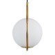 GloboStar® MADRID 00932 Μοντέρνο Κρεμαστό Φωτιστικό Οροφής Μονόφωτο 1 x E27 Χρυσό Μεταλλικό Γυάλινο Μπάλα Μ30 x Π20 x Υ30cm GloboStar® MADRID 00932 Μοντέρνο Κρεμαστό Φωτιστικό Οροφής Μονόφωτο 1 x E27 Χρυσό Μεταλλικό Γυάλινο Μπάλα Μ30 x Π20 x Υ30cm