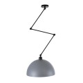 GloboStar® LOTUS 00937 Μοντέρνο Φωτιστικό Οροφής Μονόφωτο Γκρι Ματ Μεταλλικό Καμπάνα Φ30 x Y21cm