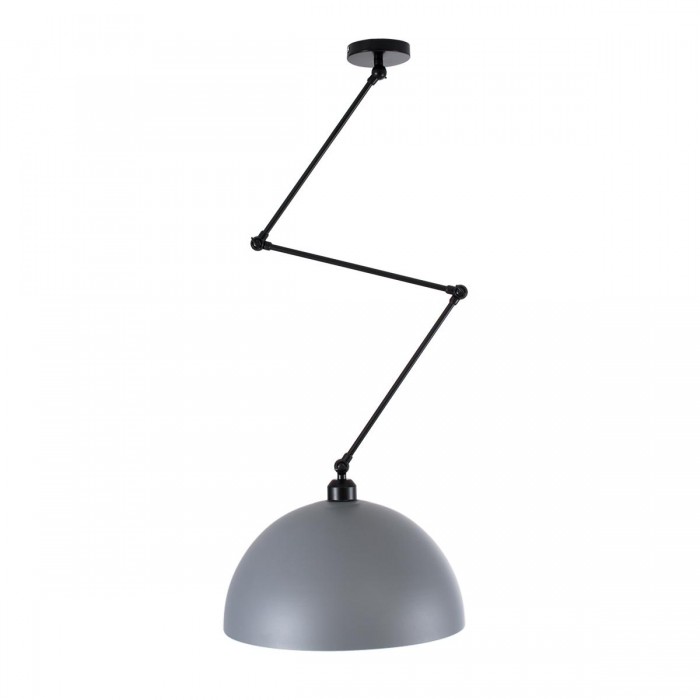 GloboStar® LOTUS 00937 Μοντέρνο Φωτιστικό Οροφής Μονόφωτο Γκρι Ματ Μεταλλικό Καμπάνα Φ30 x Y21cm